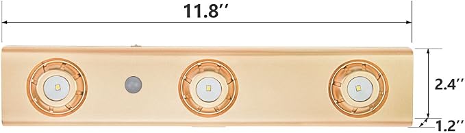 LUXSWAY LED Motion Sensor Light, Under Cabinet Lights Battery Operated, Manual ON/Off Tap Light Accent Lights with Rotatable Heads and Dimmable, Stick Up Night Lighting Bar for Kitchen Hallway Stair - Image 9