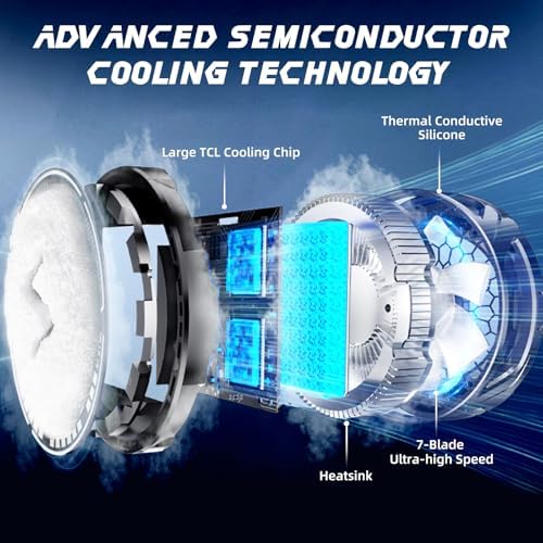3 in 1 Magnetic Cell Phone Cooler for Gaming - Comvin Mobile Phone Cooling Fan with Clip, Portable RGB Radiator for iPhone MagSafe Series/Android/iPad, Cellphone Gaming, Live Streaming, Outdoor Vlog - Image 7