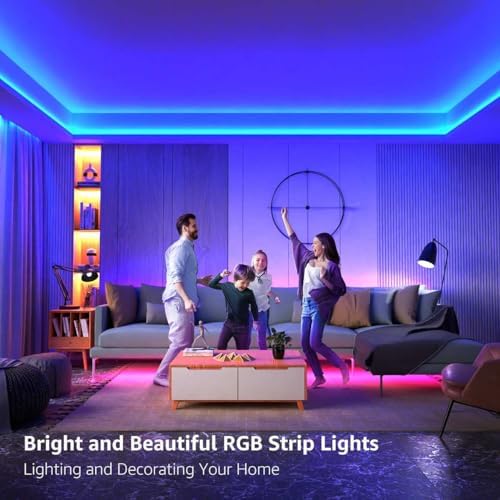 SUPERNIGHT 5050 RGB LED Strip Lights-16.4ft 300 LEDs, Color Changing LED Lights for Valentine, Wedding Sparklers, Christmas Lights, Indoor Decoration (Pack of 2) - Image 3