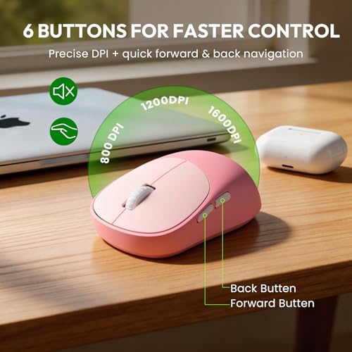 Wireless Keyboard and Mouse Combo, Typewriter Keyboard, Magnetic Wrist Rest - Image 5