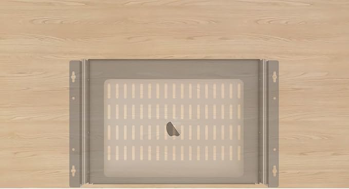 Sliding Under Desk Laptop Mount Shelf with Air Vents, 16" W - Image 5