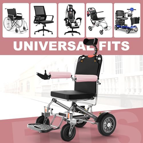 SPRING SEAON Wheelchair Accessories Armrest Covers, Memory Foam Pads, Pair | Short Plush Surface, Non-slip Bottom, Washable Covers, Wide Hook-and-loop Straps, For Transport, Office, And Gaming Chairs - Image 6