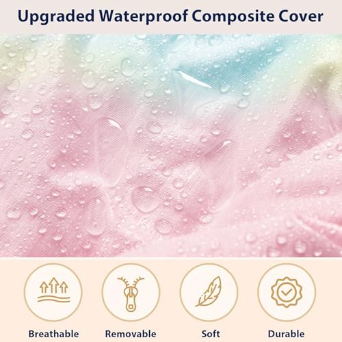Bean Bag Cover (No Filler), Faux Fur Beanbag Chairs Covers Only, Stuffed Animal Storage Bean Bag, Giant Washable Beanbag Cover Without Filling, 6FT, Rainbow - Image 6