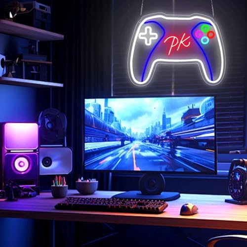 PK Gamepad Neon Sign - Dimmable USB Powered LED Light - Image 6
