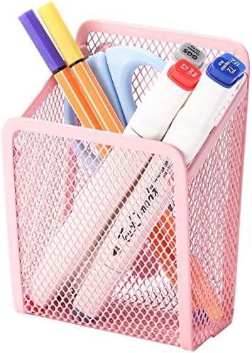 Magnetic Pencil Holder,Mesh Stainless Steel Pen Basket, Metal Writing Utensil Storage Organizer for Whiteboard,Blackboard,Kitchen, Locker, Home, or Office by Sanpaint