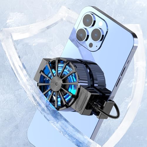 Smartphone Cooling Fan 45mm Radiator Heat Sink Ultra-Quiet USB Powered Phone Refrigeration Clamp for 4 to 6.7 Inch Gaming Cell Phones Black - Image 7