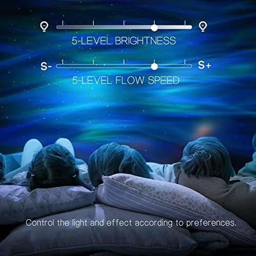 Northern Galaxy Light Aurora Projector with 33 Light Effects, Night Lights LED Star Projector for Bedroom Nebula Lamp, Remote Control, White Noises, Bluetooth Speaker for Parties White - Image 6