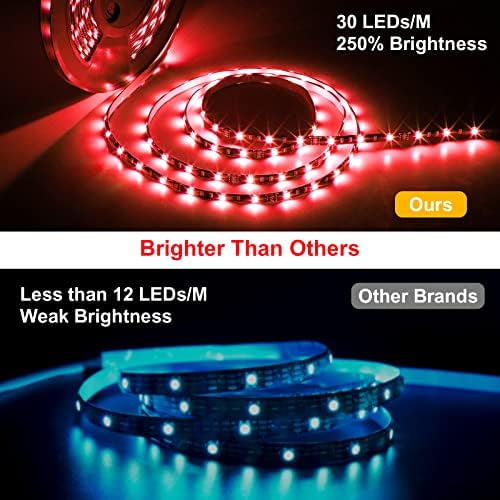 MIHEAL 5050 Black PCB RGB WiFi Smart LED Strip 32.8Ft 300LED Waterproof Kit - Image 3