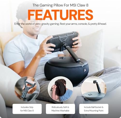 Mechanism Gaming Pillow for MSI Claw 8 AI+ Handheld Game Console | Experience Zero Gravity Gaming with Our Gamer Cushion | Ridiculously Soft & Machine Washable Pillow for Video Games (MSI Claw 8 Grip) - Image 2