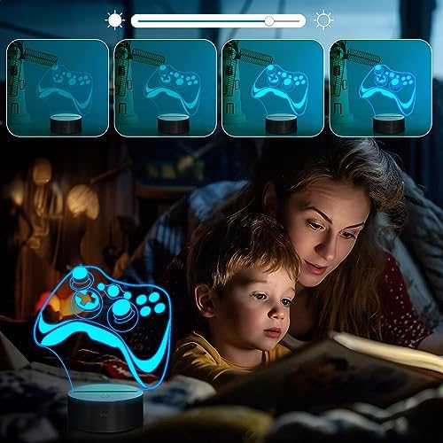 Attivolife Gamepad 3D Lamp, Hologram Illusion Controller Night Light for Kid, 16 Colors Changing & Remote Dimmer Control, Cool Boy Girl Video Gaming Room Accessories as Xmas Birthday Gift for Teen - Image 2