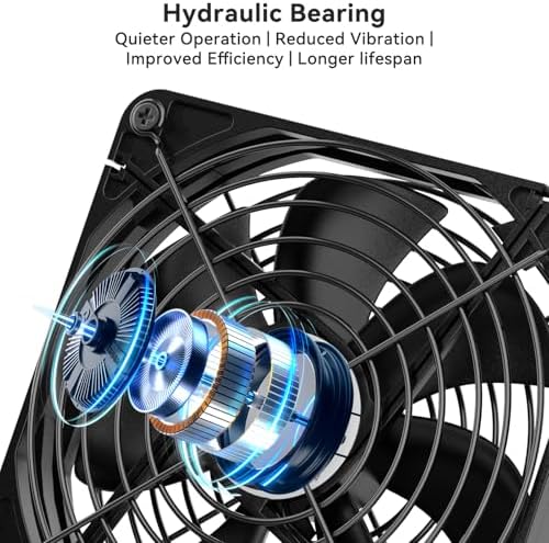 ELUTENG 120mm Fan With 3 Speed 5V USB Powered Case Fan 1500PRM Gaming PC Portable Cooling Suitable for Tablet TV Receiver Router DVR Play Station Xbox Computer and More - Image 5