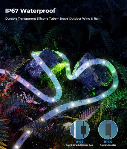 DeckTok Outdoor LED Strip Lights RGB 32.8ft Smart Control IP67 Waterproof - Image 6
