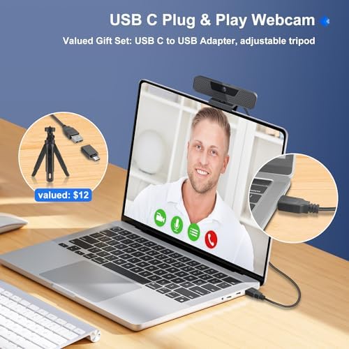 ToLuLu 4K Auto Focus Webcam for PC, 4 AI Noise-Canceling Mics UHD Web cam - Image 6