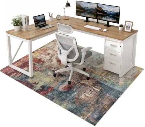 Anidaroel Office Chair Mat for Hardwood Floor, 48"x60" Under Desk Chair Rug for Rolling Chair, Anti-Slip Computer Chair Mat, Low Pile Carpets Floor Rug for Home Office Gaming Room by Anidaroel