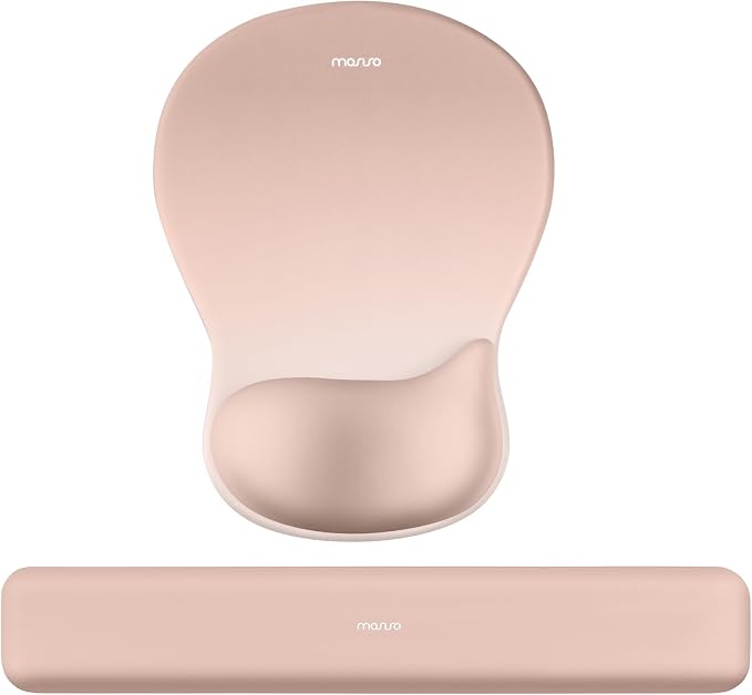 MOSISO Wrist Rest Support for Mouse Pad & Keyboard Set, Nude by MOSISO