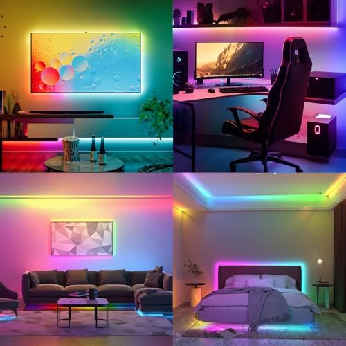 COB RGB Smart IC Strip Lights 20FT/6M UL-Color Flowing Strip Light - Image 2