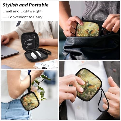 Headphones Carrying Case, Hummingbird Travel Portable Storage Bags for Bluetooth Wireless Headphones, Cords, Cable, Earbuds, Charger - Image 7