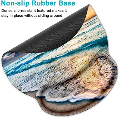 Lateefah Ergonomic Mouse Pad with Wrist Rest and Keyboard Wrist Rest Set | Non-Slip Memory Foam Wrist Rest for Computer Keyboard, Easy Typing, Pain Relief, Mousepad Wrist Support for Home Office Game - Image 5