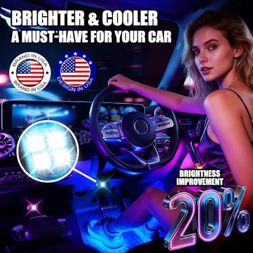 Wireless LED Lights for Car, Rechargeable Interior Car Lights - Image 5