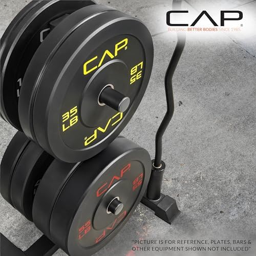CAP 2-inch Olympic Bumper Plate Weight Set | 100-370 lbs | Multiple Colors | Storage Rack Optional - Image 7