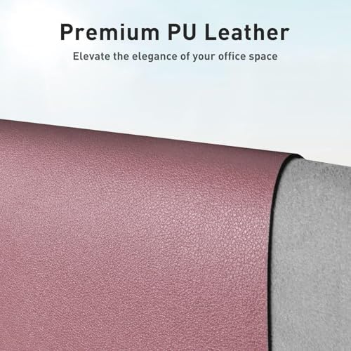 Bloss Dark Red Leather Desk Mat - 31.5" x 15.7" - Image 4