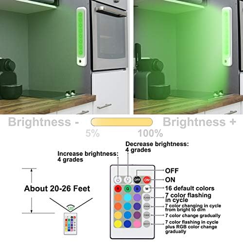LUXSWAY LED Color Light Bar with Battery Operated,Dimmable Night Lighting, Stick On Light Bar Mulit-Color Changing for Closet,Stair,Shelf, Under Cabinet,DIY Effect - Image 4