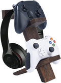DICOSMETIC 1 Set Universal Controller Holder Wood Game Headset Stand Gaming Controller Storage Rack for Women Men Husband, 20x6x22cm (7.87x2.36x8.66in), Coconut Brown by DICOSMETIC