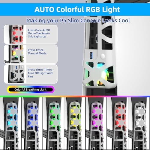 PS5 Pro Cooling Fan, Auto Temperature Control, Triple Fan and USB 3.0 Port - Image 4