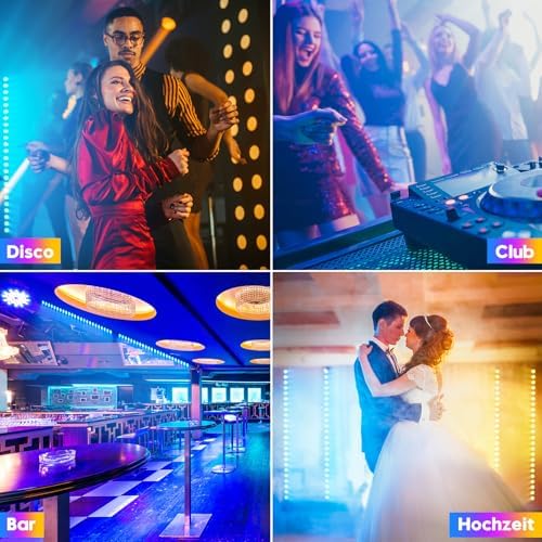 Led Stage Lights Bar,72W 24LEDs RGB Dj Strobe Party Lights Bar 3 in 1 Wall Washer Light Indoor with DMX Control AutoPlay Sound Activated Color Changing for Church Christmas Wedding Dance (8) - Image 6