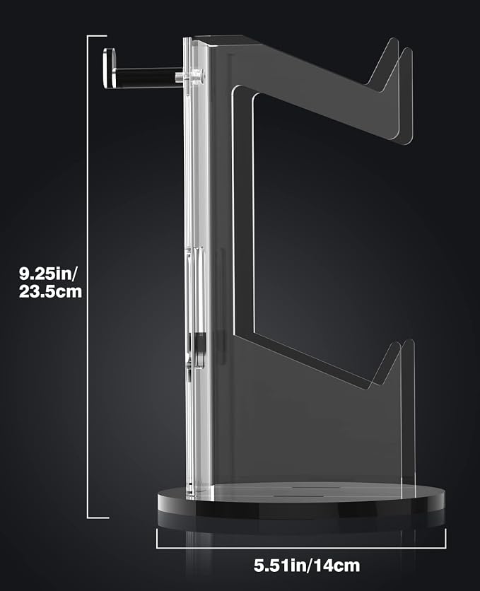MoKo Universal Game Controller & Headset Stand, 2-in-1 Holder Acrylic | Premium acrylic, crystal clear. 2-in-1 for controller and headset. Non-slip base. Fits Switch, PS5, PS4, Xbox. - Image 5