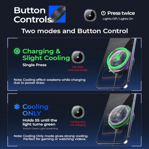 Qi2.2 Wireless Charger【25W Fast Charging+Cooling Fan】 Magnetic Charger Pad with 2 Modes,LED Light Phone Holder Fast Charging Compatible with iphone17/16/15/14/13/12 Series (with 45W Adapter) - Image 3