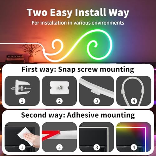 iNextStation 32.8FT Smart IC Neon LED Strip Lights RGB USB LED Rope Lights - Image 7