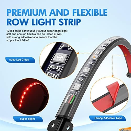 Nilight 4PCS USB Car Interior Lights RGB App and Button Control | 5V DC Multi Color Music Car Neon Accent Light Strips Under Dash Lighting Kit with Sound Active Function - Image 4