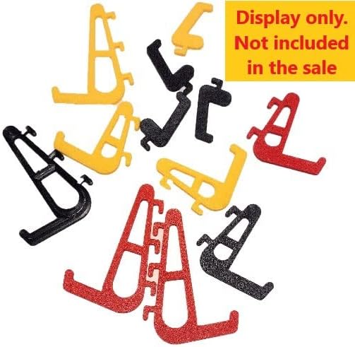 Replacement pair of mounting pegs compatible with IKEA SKADIS PEGBOARD - various colors and models - new 3d printed parts (Yellow, 3 Hooks) - Image 5