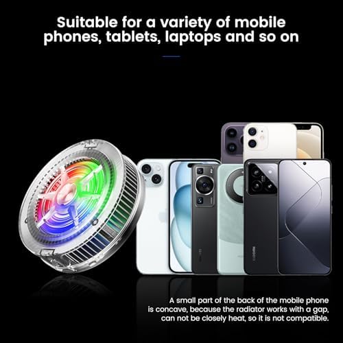 Phone Cooler, Magnetic Fan Small USB S1 ICE Phone Cooler for Gaming, Semiconductor Cooling RGB Cellphone Radiator for Cell iPhone Ipad Ps5 Gamer Influencer Tiktok Live Streaming - Image 4