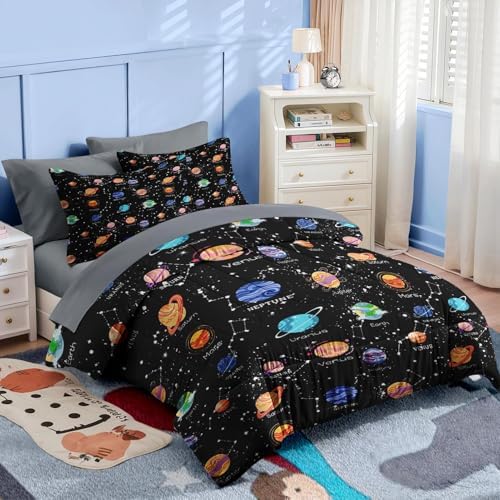 Nesker Full Comforter Set for Boys, 7 Pieces Galaxy Space Bedding for Kids - Image 4