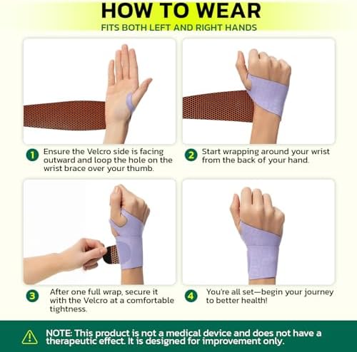 aoFIT Adjustable Wrist Brace for Pain Relief, Carpal Tunnel & Tendonitis Support – Ergonomic Compression, Breathable & Anti-Slip Design, Fits Left & Right Hand, Ideal for Sports, Gaming & Office Use - Image 2
