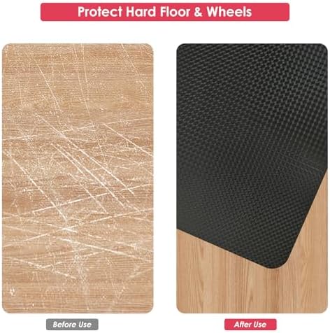 Vicwe Gaming Chair Mat for Hardwood Floor, 48"×36" Chair Mat, Easy Glide | Non-Slip Office Chair Mat for Rolling Chairs, Easy to Clean, Floor Protector, Computer Mat for Home Office, Gaming, Black - Image 3