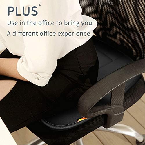 Car Seat Cushion Pad for Driving, Chair Cushion for Office/Truck with Memory Foam, Seat Cushion Comfortable and Durable Black 2" Thick - Image 6