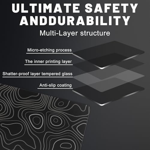 Glass Mousepad, Hard Surface Gaming Mouse Pads, Mousepad Gaming, Glasspad - Image 2