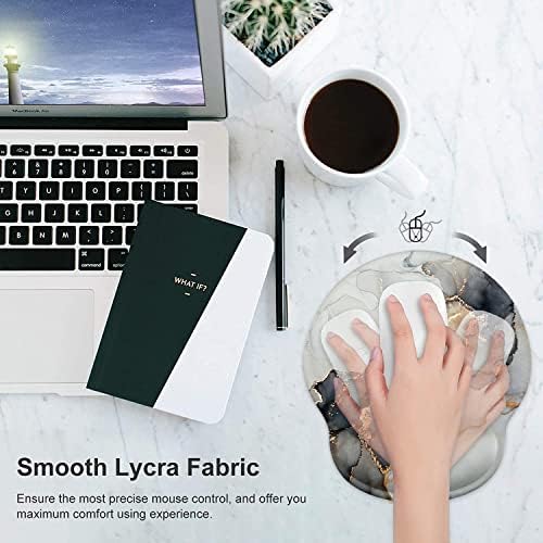 Lateefah Ergonomic Mouse Pad with Wrist Rest and Keyboard Wrist Rest Set | Non-Slip Memory Foam Wrist Rest for Computer Keyboard, Easy Typing, Pain Relief, Mousepad Wrist Support for Home Office Game - Image 4
