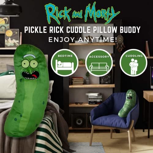 Pickle Rick And Morty Adult Swim Super Soft Plush Cuddle Pillow Buddy, (100% Officially Licensed Product) By Franco Collectibles - Image 3