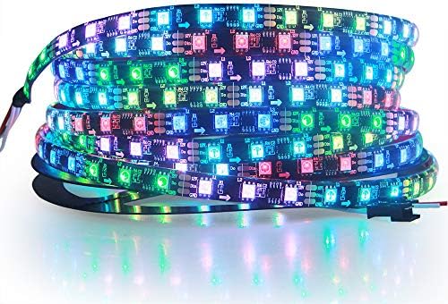 ALITOVE WS2811 RGB-IC Addressable LED Light Strip 16.4ft 300LEDs 12V LED Strip Lights Dream Color Programmable LED Pixel Rope Light Waterproof IP65 with 3M VHB Adhesive Back(No Adapter & Controller) by ALITOVE