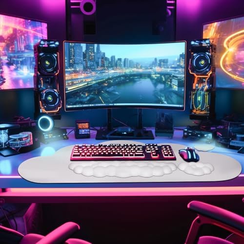 JIKIOU Ergonomic Keyboard Wrist Rest &Large Mouse Pad&Mouse Wrist & Cup Pad - Image 5