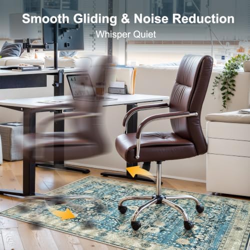 Anidaroel Home Office Chair Mat for Hardwood Floor, 48"x60" Office Chair Rug Protector for Rolling Chair, Computer Gaming Chair Mat, Low Pile Carpet Floor Chair Mat - Image 4