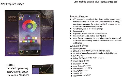 Mini RGB Bluetooth Controller DC 5V 12V 24V Music BT Smart APP Controller Light Strip Control for RGB LED Strip (Mini DC Bluetooth Black) - Image 4
