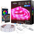 LED Strip Lights 32.8ft, Multicolor RGB LED Light Strips, 5050 LED Tape Lights, Music Sync Color Changing+Remote Control +APP Controlled LED Strip Lights for Bedroom Party Christmas Decoration by APSPOW
