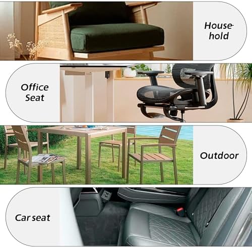Car Booster Thick Height Adjustable Seat Cushion with Breathable Mesh Cover, Portable Seat Cushion for Driving, Office Chairs Wheelchairs Trucks SUV's and Home Use Black - Image 5