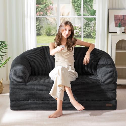MAXYOYO Folding Sofa Bed with Backrest, Boneless Fold Out Couch with Handle - Image 2