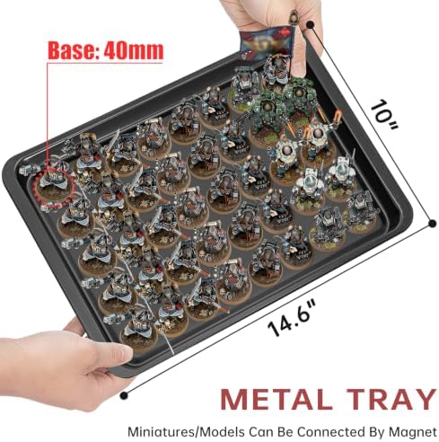 WELIDAY Miniatures Storage Case Miniatures Transport Case Aluminum Alloy Frame with Lock (X-Large Size) - Image 3